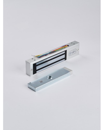 R-Lock RL-EM180-LSS - Электромагнитный замкок, 180кг, DC12/24B, цвет серебристый сатинированный алюминий RAL 7047, два датчика втроены в корпус замка: датчик Холла и магнито-контактный датчик в Волгограде Электромагнитные замки Pintop.ru