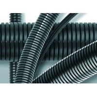 Труба ПА 6 гофр. DN12мм, ПВ-0, Dвн 12,2 мм, Dнар 15,8 мм, цвет тёмно-серый, без протяжки DKC PA601216F0