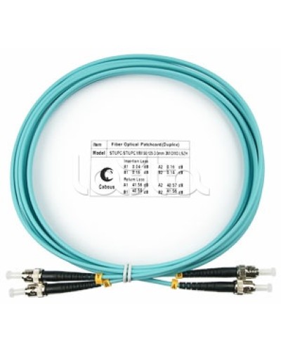 Патч-корд волоконно-оптический MM 50/125 duplex ST-ST LSZH (3 м) Cabeus FOP-50-ST-ST-3m в Волгограде Патч-корды оптические Pintop.ru