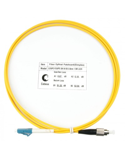 Шнур оптический simplex LC-FC 9/125 sm 1,5м LSZH Cabeus FOP(s)-9-LC-FC-1,5m в Волгограде Патч-корды оптические Pintop.ru
