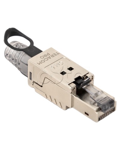Коннектор TERACOM PRO полевой заделки RJ-45 (8P8C) экран. STP для кабеля Cat.6A EKF (TRP-PLUG-6ASTP-FST) в Волгограде Коннекторы Pintop.ru