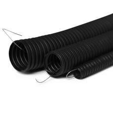 Труба гофрированная с зондом 32 мм.из ПНД, трудногорючая, безгалогенная FRHFгибкая со стальной протяжкой (50м) ПожТехКабель