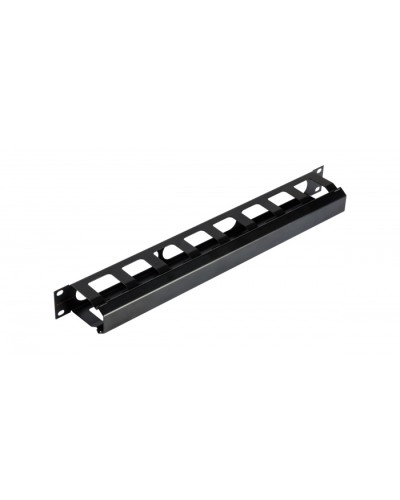 NIKOMAX (NMC-OK580C-1U-BK) - Кабельный органайзер NIKOMAX 19, 1U, глубина колец 58мм, металлический, скрышкой в Волгограде Кабельные органайзеры Pintop.ru