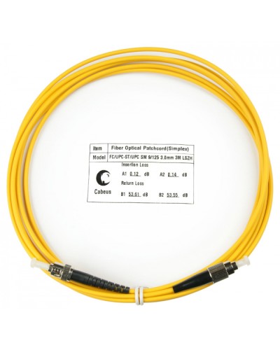Шнур оптический simplex FC-ST 9/125 sm 3м LSZH Cabeus FOP(s)-9-FC-ST-3m в Волгограде Патч-корды оптические Pintop.ru