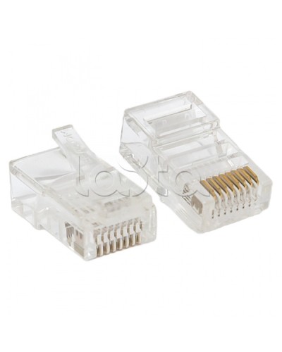 Коннектор RJ-45 TERACOM PRO неэкран. 8P8C 30мкд Cat.5E универсальный (упак.10шт) EKF (TRP-PLUG-5EUTP-10) в Волгограде Коннекторы Pintop.ru