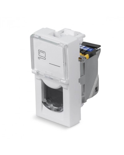 Модуль Keystone Jack RJ-45(8P8C), 180 градусов, категория 6a, экран. Cabeus (KJ-RJ45-Cat.6a-SH-180T-FP-L-22,5) в Волгограде Модули Keystone Pintop.ru