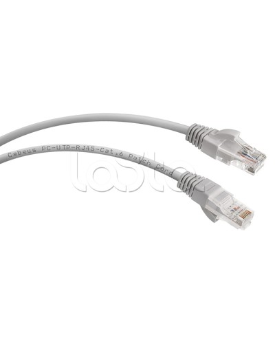 Шнур коммутационный 2xRJ-45/8P8C U/UTP кат.6 (2 м) Cabeus PC-UTP-RJ45-Cat.6-2m в Волгограде Патчкорды (медные) Pintop.ru