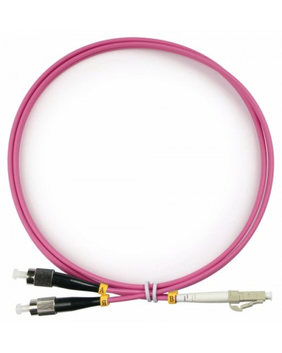 Шнур оптический duplex LC-FC 50/125 mm OM4 1м LSZH Cabeus FOP-50-OM4-LC-FC-1m в Волгограде Патч-корды оптические Pintop.ru