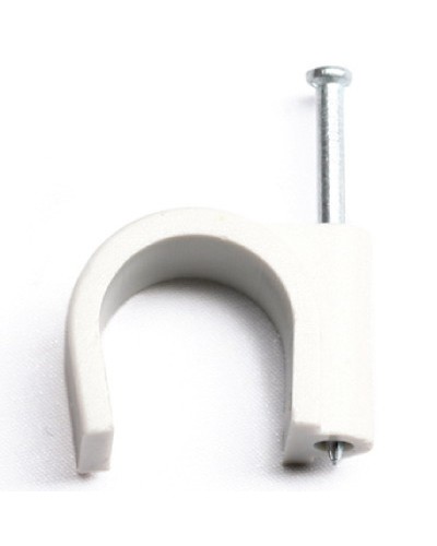 Скоба пластиковая с гвоздем, д.3 - 4мм DKC 51500 в Волгограде Крепеж Pintop.ru