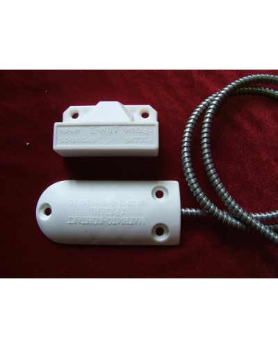 Датчик положения магнитогерконовый Магнито-Контакт ДПМ-3 исп. 07 (металлорукав из нержавеющей стали) в Волгограде Извещатели охранные Pintop.ru