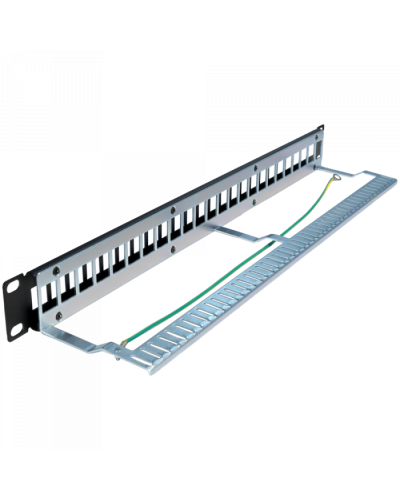 Патч-панель наборная, 24 порта, STP, 1U TWT (TWT-PP24OK-STP) в Волгограде Патч панель Pintop.ru