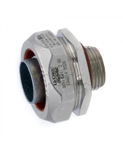 Взрывозащищенная Ex e муфта металлорукав-коробка. DN20 мм. M20х1,5.Никелированная латунь. IP66/6 (EX6014-2020) в Волгограде Повороты, муфты, тройники Pintop.ru