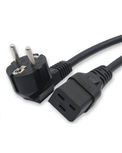 Кабель питания 1,8 м Hyperline PWC-IEC19-SHM-1.8-BK в Волгограде Патч-корды и пигтейлы Pintop.ru