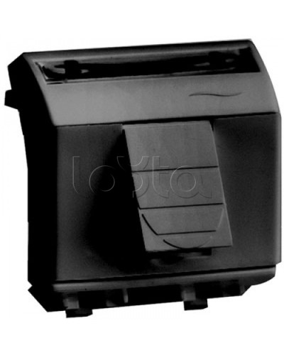 Компьютерная розетка RJ-45, кат.6A 8P8C, Hyperline, Dual IDC: 110&Krone Brava, черн., 2мод DKC 77679N в Волгограде Розетки компьютерные и телефонные Pintop.ru