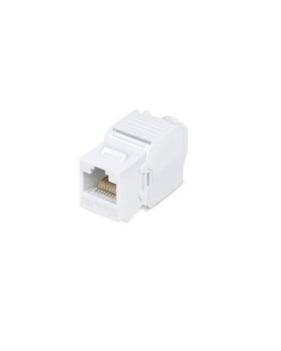 Вставка Keystone Jack RJ-45(8P8C), категория 5e, 110 IDC, угол заделки 180 градусов, без инструмента (Toolless), белая в Волгограде Модули Keystone Pintop.ru