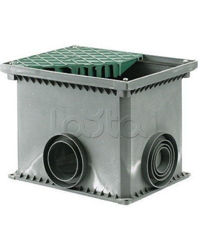 Колодец переходной смотровой 335х240х255 с крышкой для двустенных труб DKC 025002 в Волгограде Повороты, муфты, тройники Pintop.ru