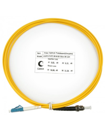 Шнур оптический simplex LC-ST 9/125 sm 2м LSZH Cabeus FOP(s)-9-LC-ST-2m в Волгограде Патч-корды оптические Pintop.ru