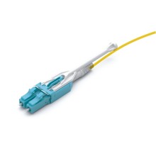 Патч-корд оптический дуплексный, LC-LC, для панелей высокой плотности, OM3, LSZH, 2 м, аква LANMASTER LAN-2LC-2LC/OM3H-2.0