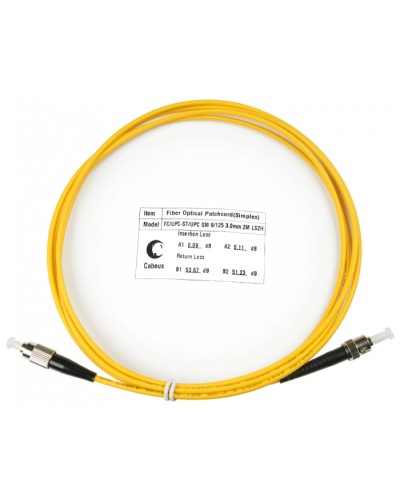 Шнур оптический simplex FC-ST 9/125 sm 2м LSZH Cabeus FOP(s)-9-FC-ST-2m в Волгограде Патч-корды оптические Pintop.ru