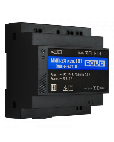 Модуль источника питания Болид МИП-24 исп.101 (МИП-24-2/7П11) в Волгограде Охранно-пожарное оборудование Pintop.ru