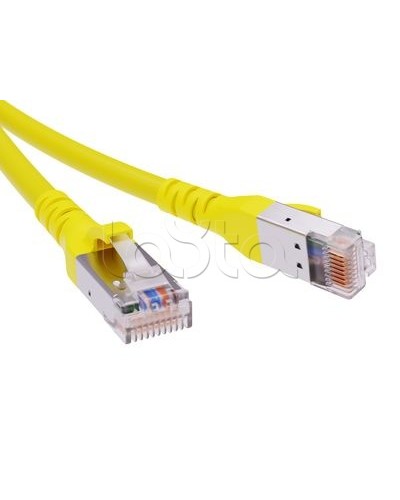 Патч-корд экранированный CAT6A SF/UTP 4х2, LSZH, желтый, 0.5м DKC RN6ASF4505YL в Волгограде Патчкорды (медные) Pintop.ru