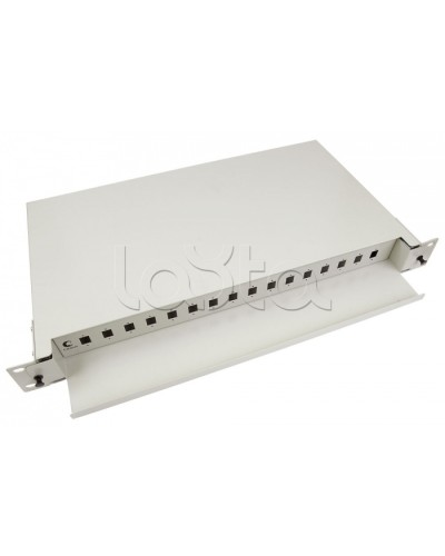 Бокс оптический 19, 1U на 16 SC/2xLC портов Cabeus ODF-19-16-SC в Волгограде Кросс оптический Pintop.ru