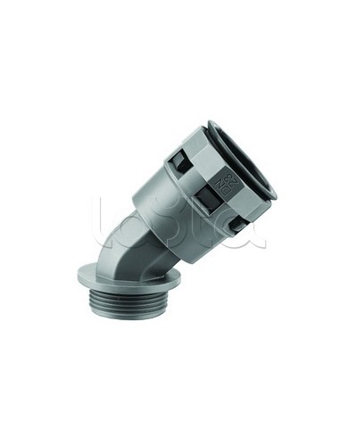 Муфта 45 грд. труба-коробка DN 23 мм, М25х1,5, полиамид, цвет черный DKC PAL23M25N в Волгограде Повороты, муфты, тройники Pintop.ru