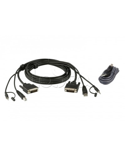 Комплект кабелей USB, DVI-D Dual Link для защищенного KVM-переключателя (3м) ATEN 2L-7D03UDX4 в Волгограде Видеоусилители, Модуляторы, Делители Pintop.ru