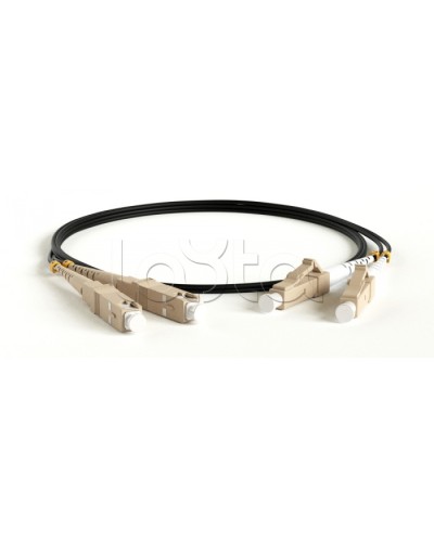 Патч-корд волоконно-оптический Hyperline FC-D2-50-LC/PR-LC/PR-H-3M-LSZH-BK в Волгограде Патч-корды оптические Pintop.ru