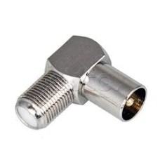 Переходник гнездо F - штекер TV угловой (50шт/уп) REXANT 05-4311