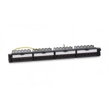 Патч-панель 19" (1U), 24 порта RJ-45, категория 6a Cabeus (PL-24-KJ-RJ45-Cat.6a-SH-180T)