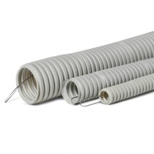 Труба гофр. тяжелая самозатух. ТГТ СЗПВХ 16 мм с зондом (100 м) ПожТехКабель 710-001