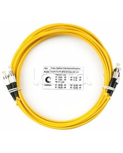 Шнур оптический SM 9/125 duplex LC/LC (10 м) Cabeus FOP(D)-9-LC-LC-10M в Волгограде Патч-корды оптические Pintop.ru