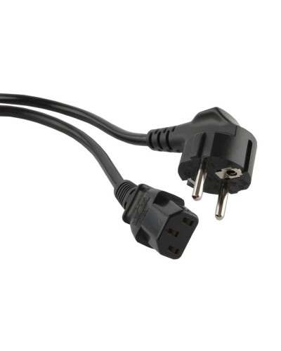 Кабель питания компьютера (Shucko - C13), 10A, угловая вилка, 1м Hyperline PWC-IEC13-SHM-1.8-BK в Волгограде Патч-корды и пигтейлы Pintop.ru