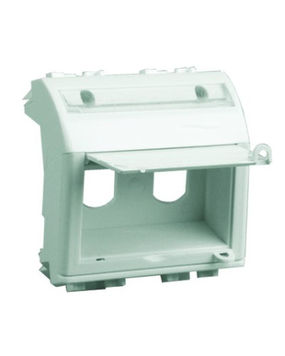 Адаптер для двух оптоволоконных разъемов типа ST, белый, 2 мод. DKC 76615B в Волгограде Аксессуары для кабель-канала Pintop.ru