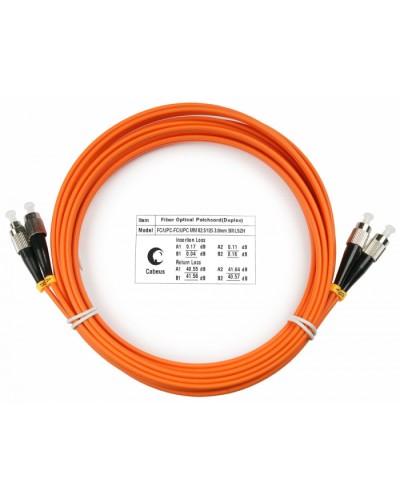 Шнур оптический duplex FC-FC 62,5/125 mm 25м LSZH Cabeus FOP-62-FC-FC-25m в Волгограде Патч-корды оптические Pintop.ru