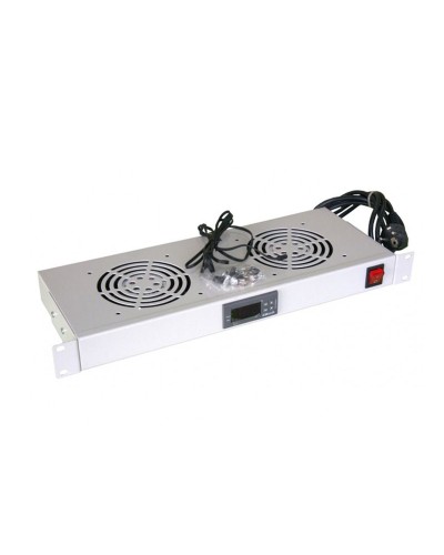 Модуль вентиляторный с термостатом 19 1U с 2-мя вентиляторами REXANT 04-2604 в Волгограде Вентиляторные модули Pintop.ru