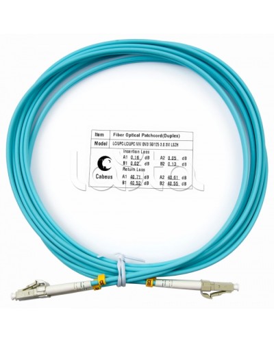 Патч-корд волоконно-оптический MM 50/125 duplex LC-LC LSZH (3м) Cabeus FOP-50-LC-LC-3m в Волгограде Патч-корды оптические Pintop.ru