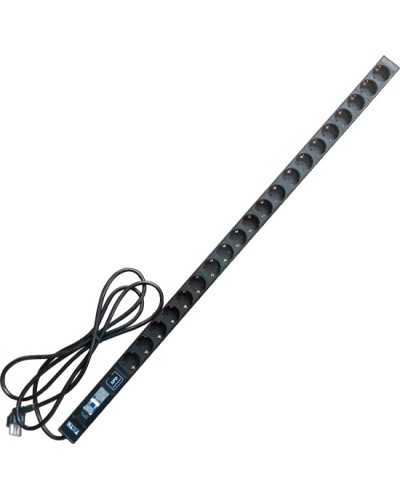 Блок розеток вертикальный 20xSchuko, 250V, 16A, шнур 3 метра, вилка Schuko TWT TWT-PDV-20GS-GP в Волгограде Блоки розеток Pintop.ru