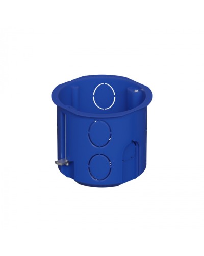 Коробка установочная для г/к D68x62мм с металл. лапками, межцентр 71мм, цвет синий IP20 Экопласт (44665) в Волгограде Распределительные коробки Pintop.ru