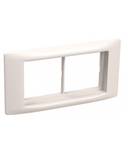 Рамка и суппорт для кабель-канала Праймер на 4 модуля, 60 мм белый IEK (CKK-40D-RSU4-060-K01) в Волгограде Распределительные коробки Pintop.ru