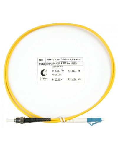 Шнур оптический simplex LC-ST 9/125 sm 1,5м LSZH Cabeus FOP(s)-9-LC-ST-1,5m в Волгограде Патч-корды оптические Pintop.ru
