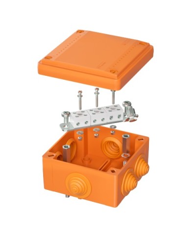 Коробка пластиковая FS с кабельными вводами и клеммниками, IP55,100х100х50мм, 6р, 4мм.квDKC (FSB11604) в Волгограде Распределительные коробки Pintop.ru