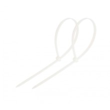 Стяжка нейлоновая неоткрывающаяся, безгалогенная (halogen free) 200x3.6мм, белая (100 шт)