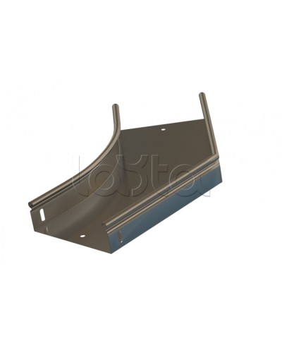 Угол 45° горизонтальный плавный Hyperline RST-AHS45-200-100-0,8-R100-SZ в Волгограде Аксессуары для лотков Pintop.ru