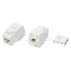 Вставка Keystone Jack RJ-45(8P8C) Hyperline KJ8-8P8C-C5e-180-TLS-WH