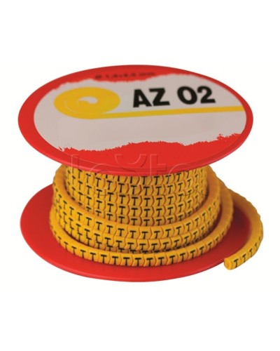 Колечко маркировочное A, 1,3-2,5мм. черное на желтом DKC AZO2AABY в Волгограде Крепежные изделия Pintop.ru