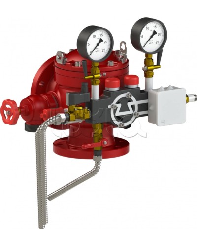 Узел управления дренчерный с комбинированным приводом Спецавтоматика УУ-Д100/1,6 (Э24, Г0,07)-ВФ.О4 в Волгограде Устройства пуска водяного пожаротушения Pintop.ru
