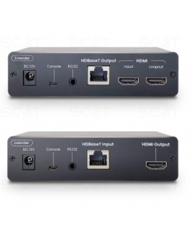 Удлинитель DisplayPort 4K(60Гц), USB, аудио, RS232 по кабелю витой пары(CAT6a) до 100м (HDBaseT) SC&T DP02U-4K6G в Волгограде Видеоусилители, Модуляторы, Делители Pintop.ru