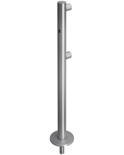 Стойка ограждения съемная односторонняя с отверстием под фиксатор справа Oxgard ВЗР 1996Р.21-03 в Волгограде Ограждения Pintop.ru